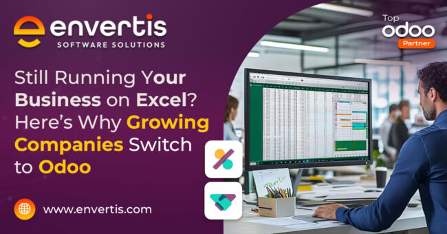 Growing businesses switching from Excel spreadsheets to Odoo ERP for scalable operations Growing businesses switching from Excel spreadsheets to Odoo ERP for scalable operations