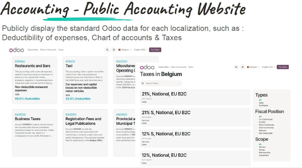 Odoo Public Accounting Website