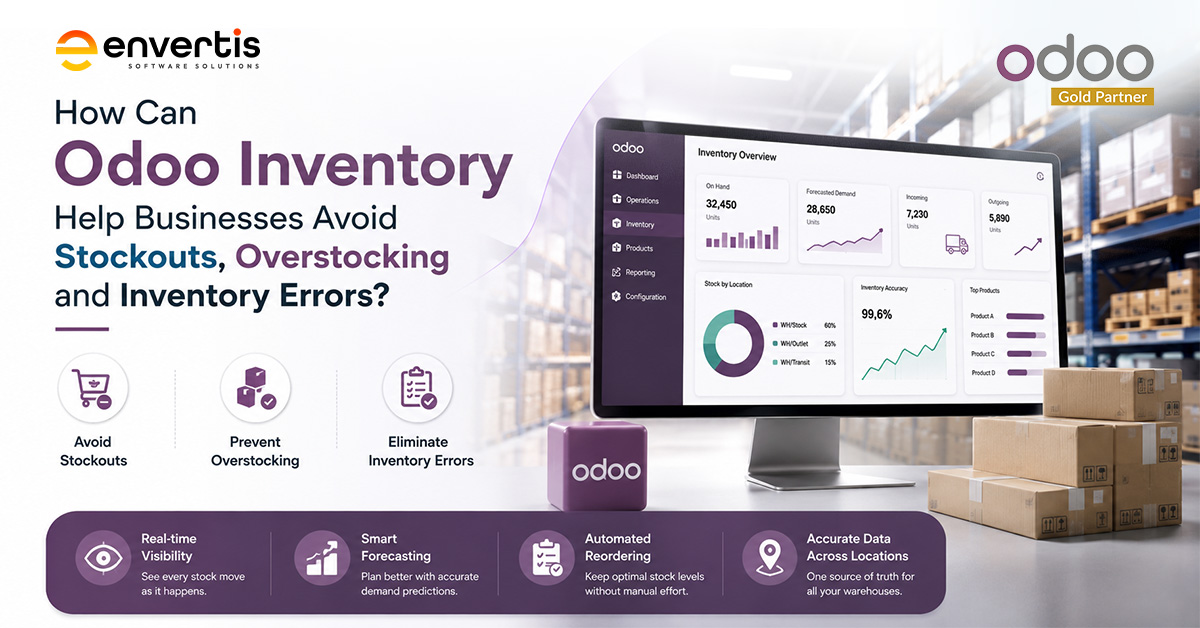 How Can Odoo Inventory Help Businesses Avoid Stockouts, Overstocking and Inventory Errors?